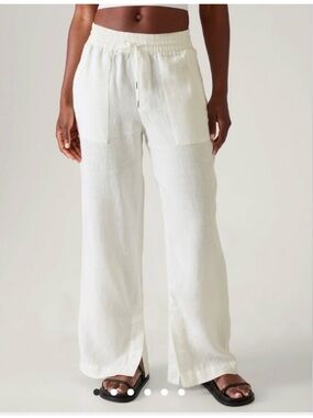 NWT Athleta Retreat Linen Wide Leg Pant Plus Size 22